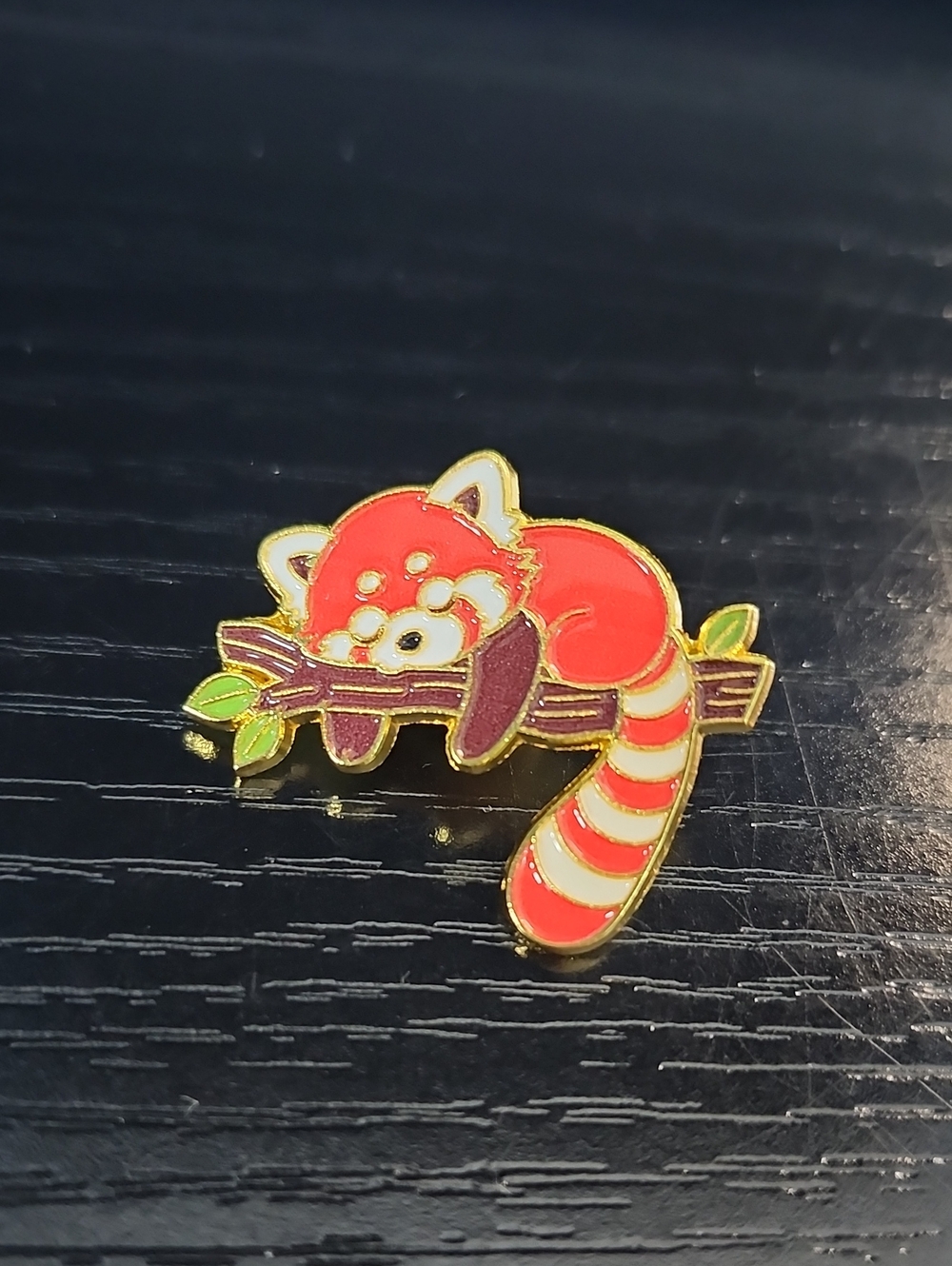 Cute Sleeping Red Panda Enamel Pin